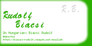 rudolf biacsi business card